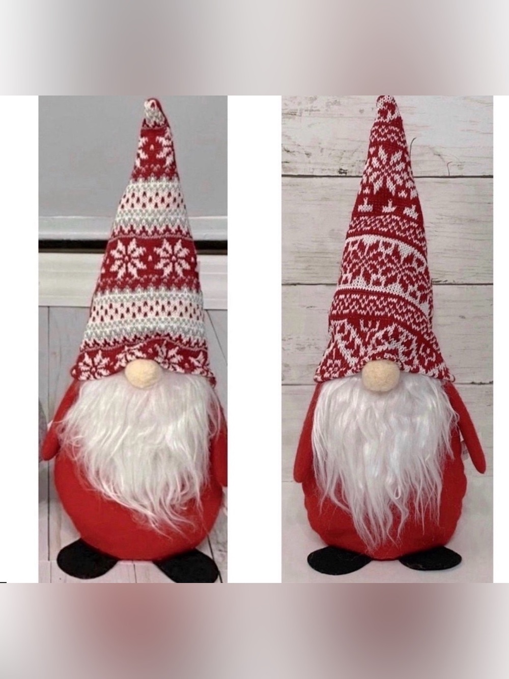 NEW 2 Piece Adorable Holiday 14” Plush Gnome Shelf Sitters